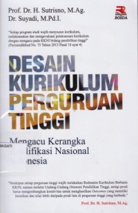 Image of Pend. umum : Desain Kurikulum Perguruan Tinggi