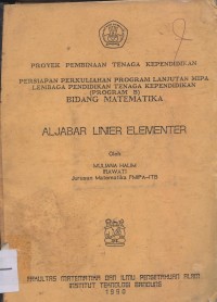 Image of Pend.Matematika.Aljabar Linier Elementer